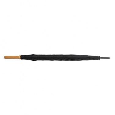Logotrade liikelahja tuotekuva: 27" Impact AWARE™ RPET 190T auto-open bambusateenvarjo